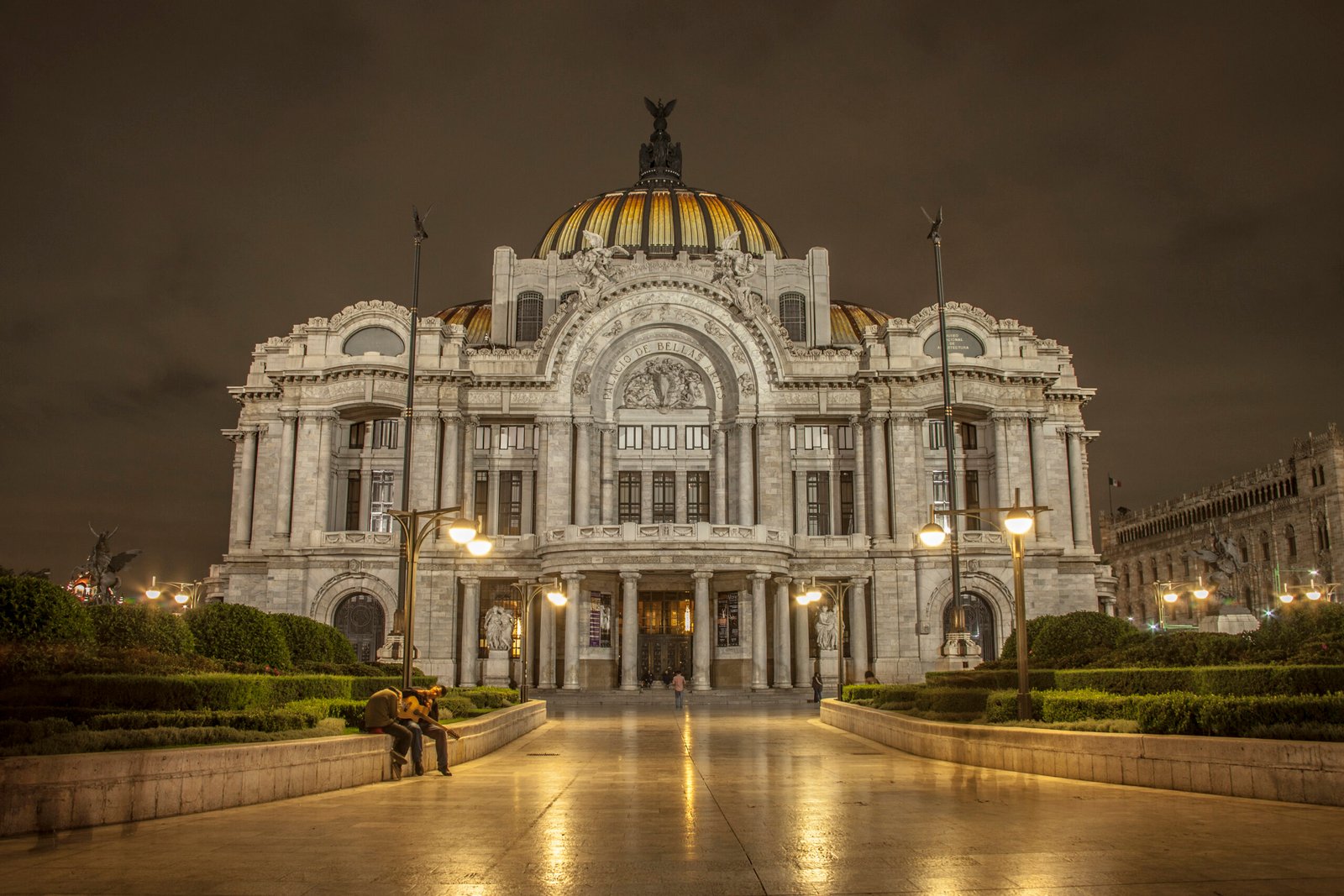 Museo de bellas artes en la noche