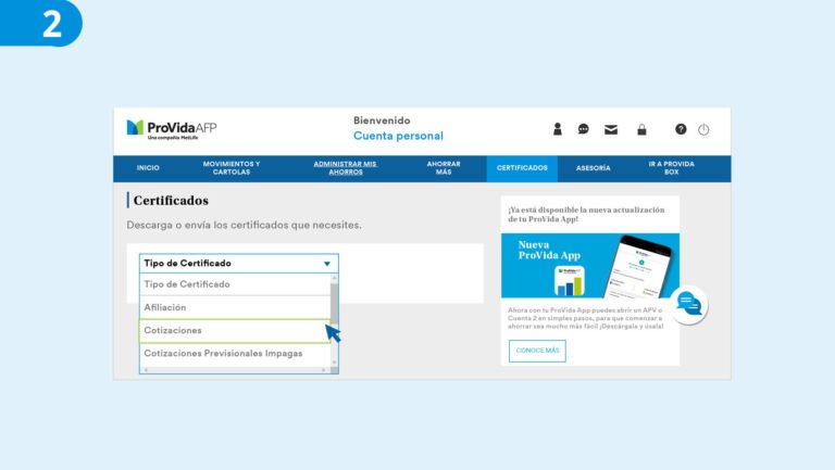Cómo sacar certificado de AFP ProVida con clave única
