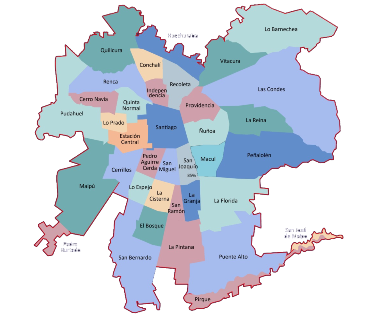 Dónde están las sucursales de Caja Los Andes en Santiago Centro
