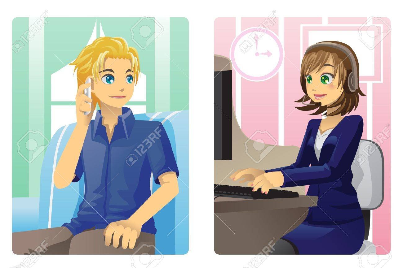 persona hablando por telefono con representante