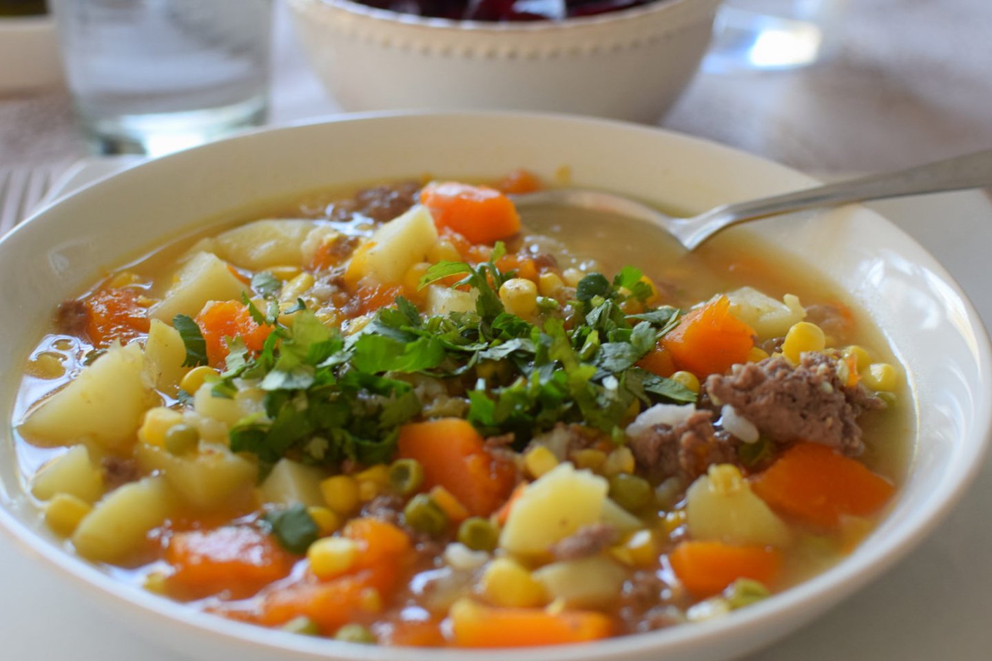 plato con variedad de comida chilena casera
