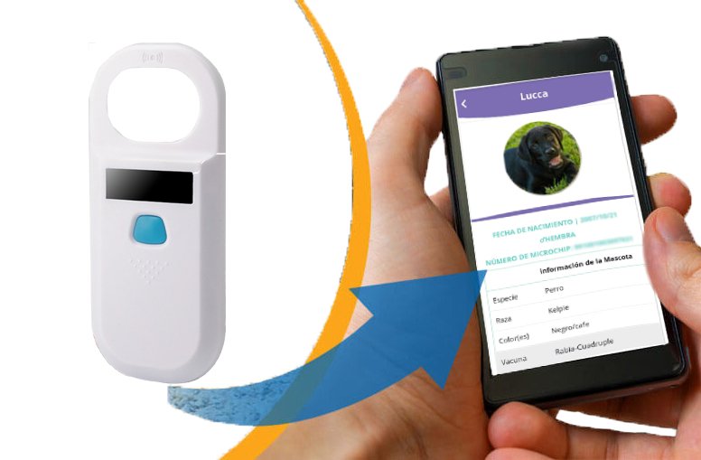 como escanear el chip de un perro con un celular