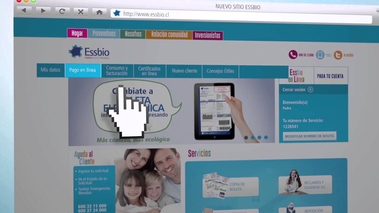 como puedo pagar mi cuenta de agua essbio en linea