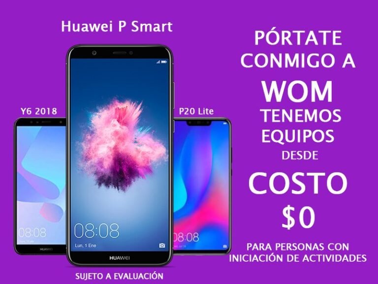 Cuáles son los planes WOM con equipo a costo cero