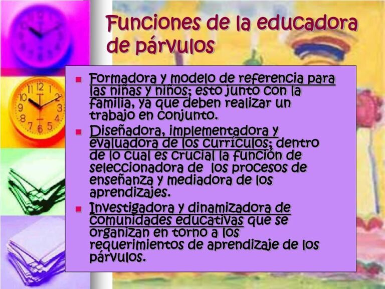 Qué hace una educadora de párvulos y cuál es su rol